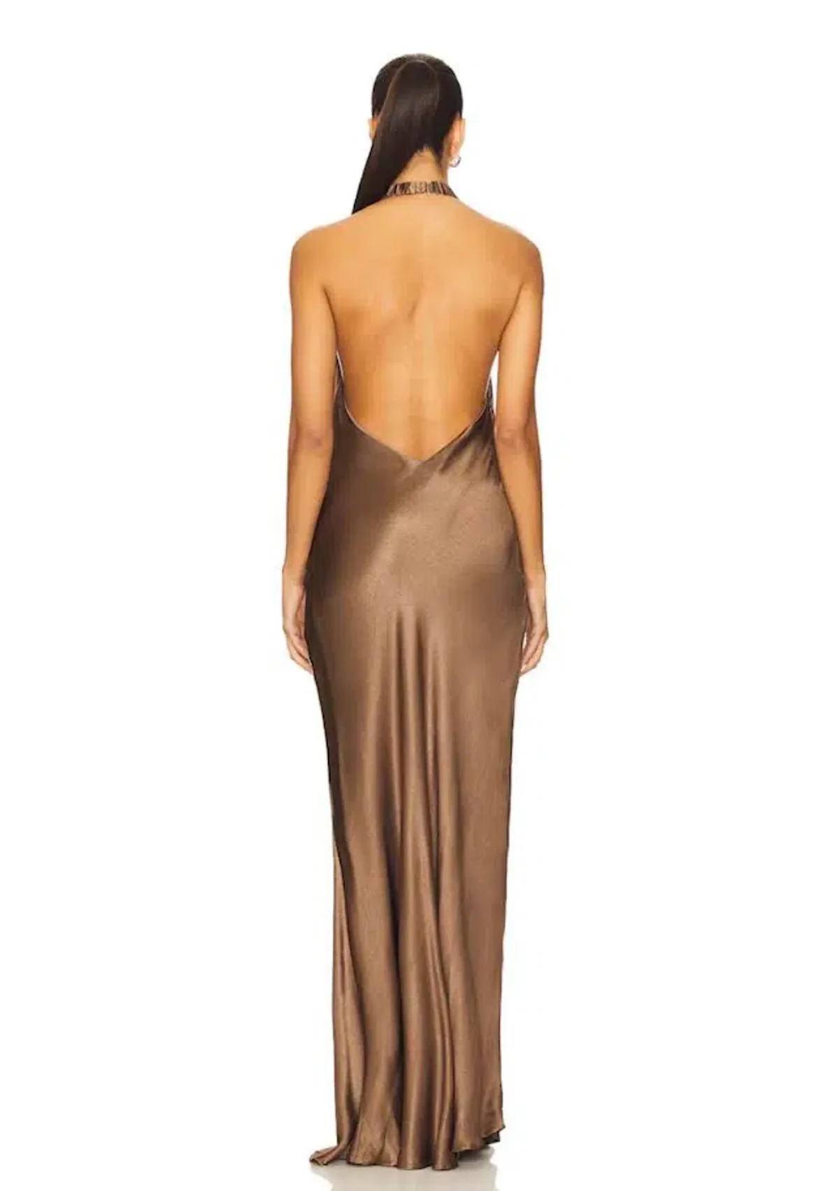 🤎 Bec and Bridge Elisia Wrap Maxi Dress in Milk Chocolate Brown - Size 10 AU Satin formal gown🤎 - Image 10