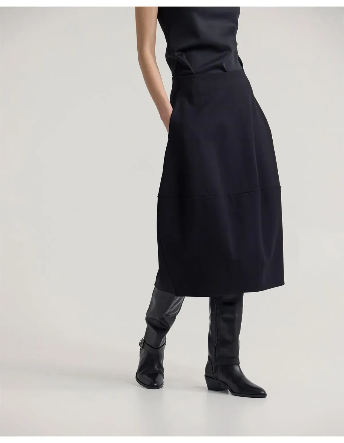 Oxford Sybil Stretch Knit Skirt Black Size 12 - Image 2