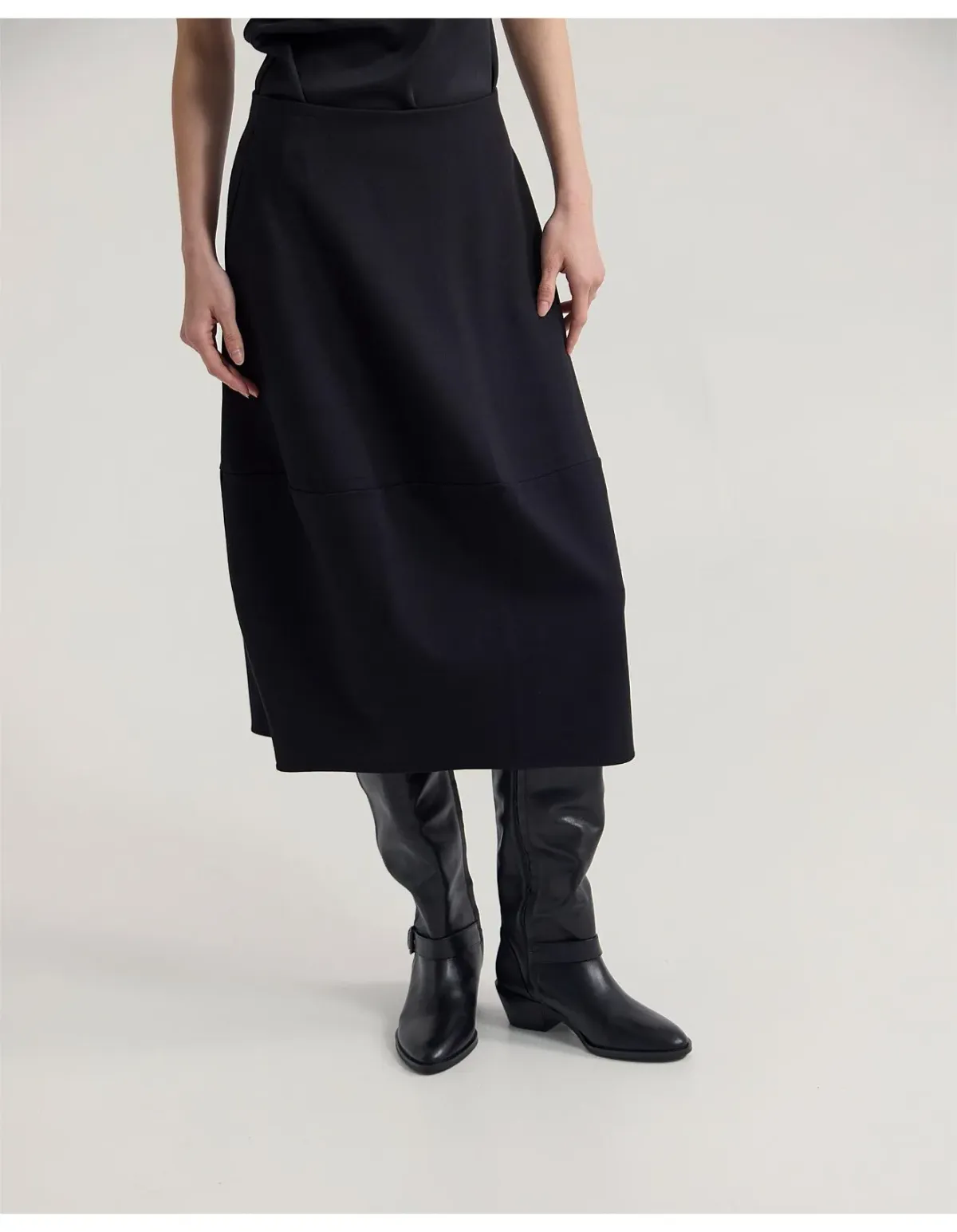 Oxford Sybil Stretch Knit Skirt Black Size 12 - Image 4