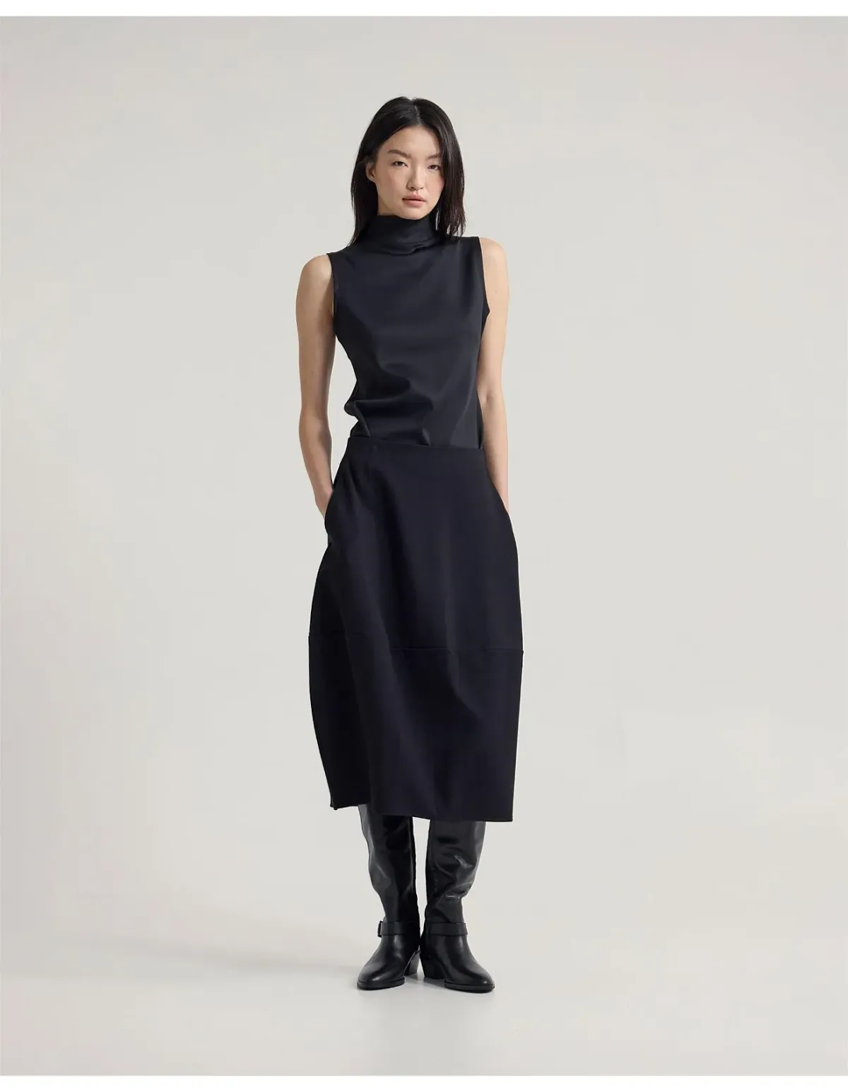 Oxford Sybil Stretch Knit Skirt Black Size 12 - Image 1