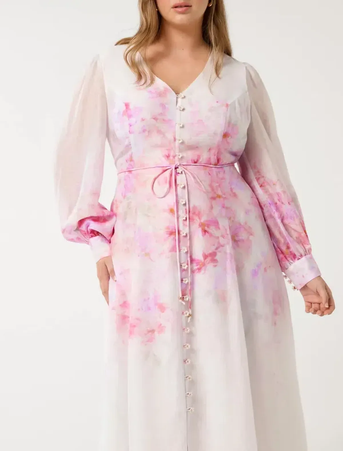 Forever New Kahlani Curve Long Sleeve Midi Dress - Image 2