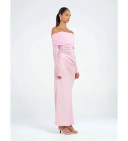 Benni Yasmin Off Shoulder Maxi Dress in Pink Size AU6 for rent on The Volte - image 2