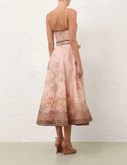 Zimmerman Alchemy Structured Midi Dress - Pink Paisley (Size 1/Size 8-10) for rent on The Volte - image 4