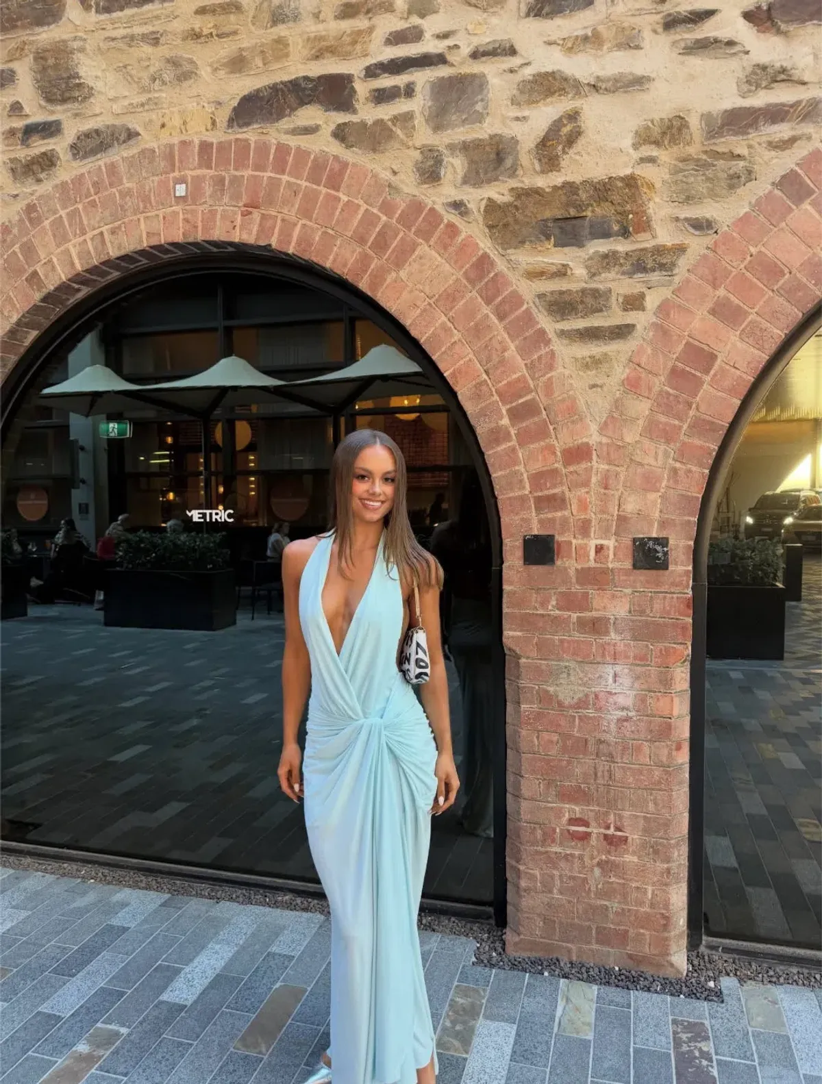 Bec & Bridge Clementine Twist Maxi Dress in Arctic Blue Size AU 6 - Image 5
