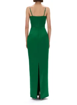 Rachel Gilbert Leora Gown in Emerald Green with Crystal Embellishments Size 1 / AU 8 | Formal dress for rent on The Volte - image 4