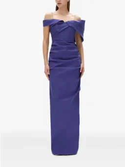 Rachel Gilbert Dahli off-shoulder ruched dress 12 for rent on The Volte - image 1