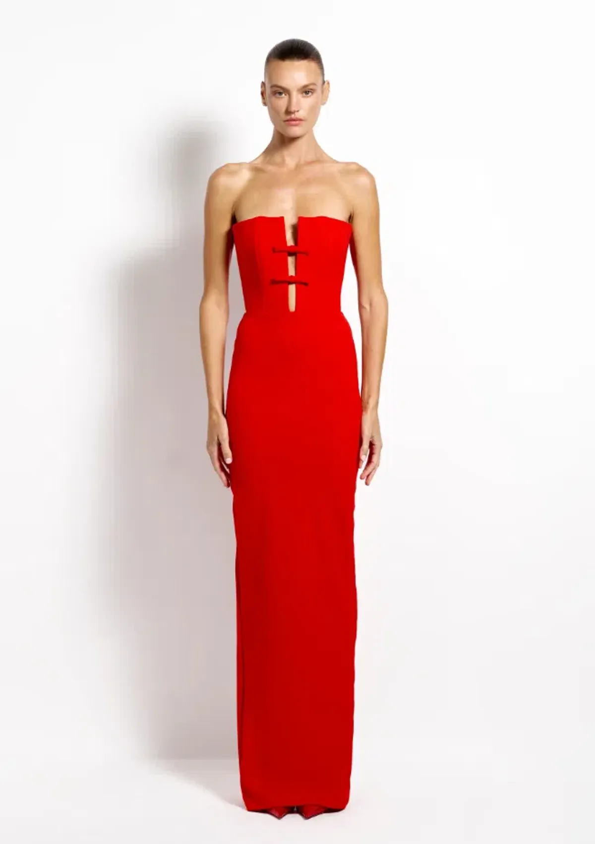 Effie Kats Addison Gown - Cherry Red Size XS - Image 1