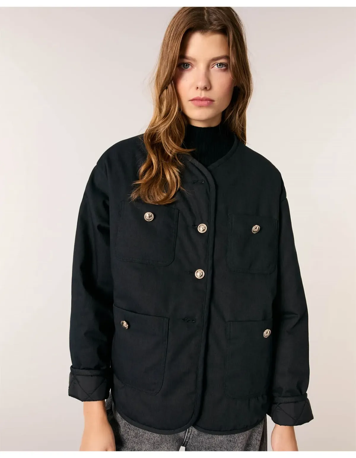 Maje Gipada Coat Black Size 36 EU - Image 2