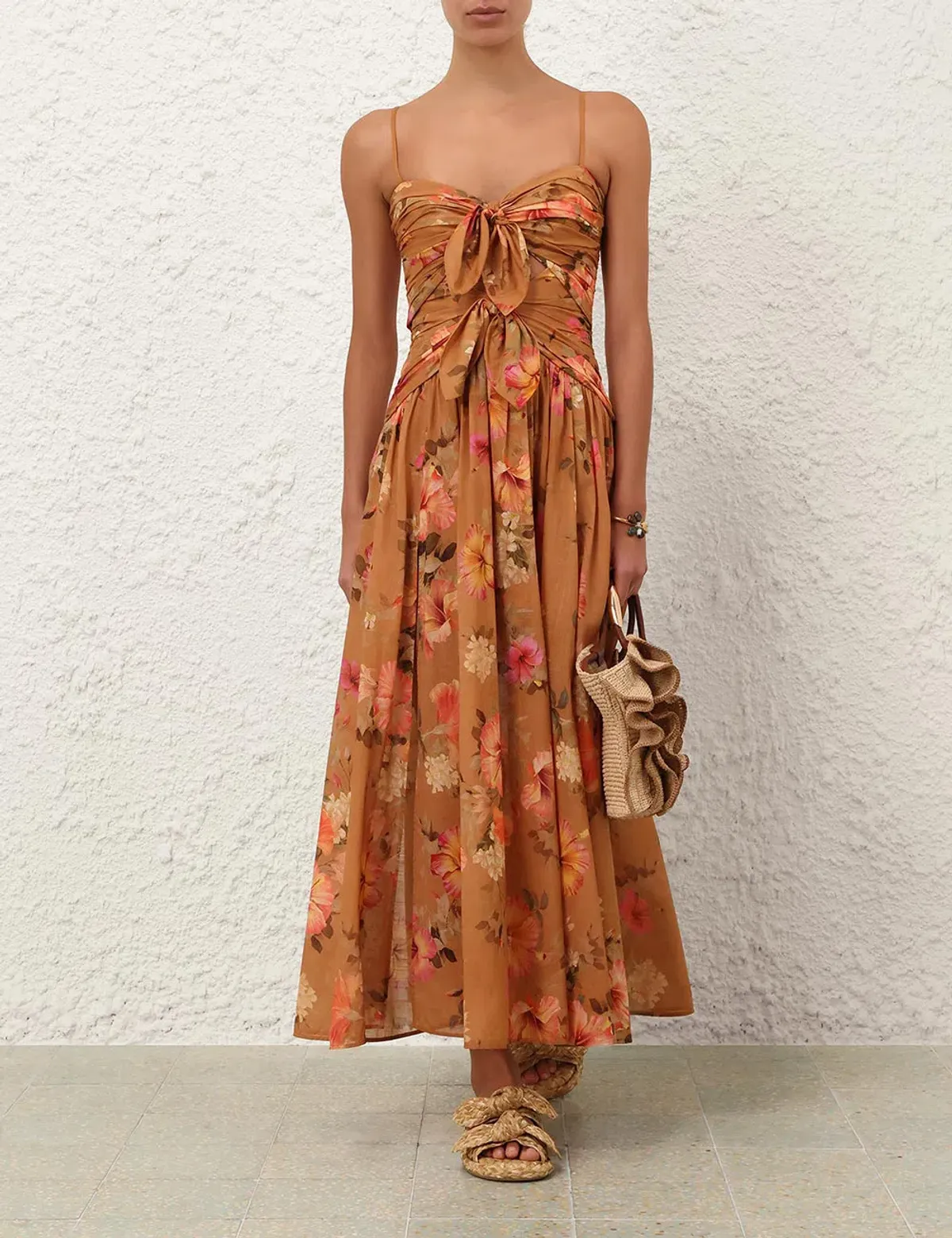 Zimmermann Mahon Tie Front Midi Dress - size 1 - Image 4