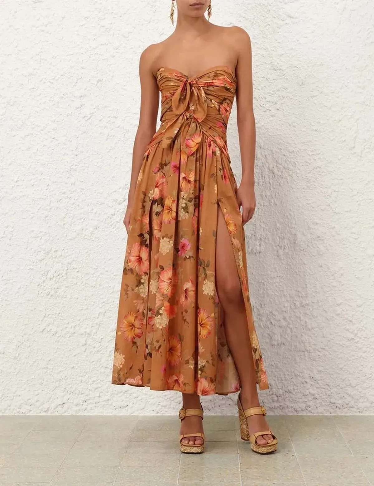 Zimmermann Mahon Tie Front Midi Dress - size 1 - Image 1