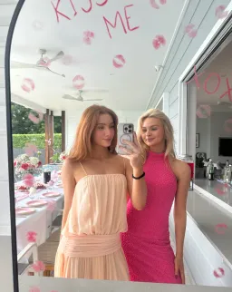 Bec and Bridge Camille Blouson Dress Peach for rent on The Volte - image 1