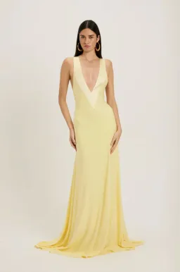 ancegria, Rosa Gown, Lemon, maxi, size 8  for rent on The Volte - image 1