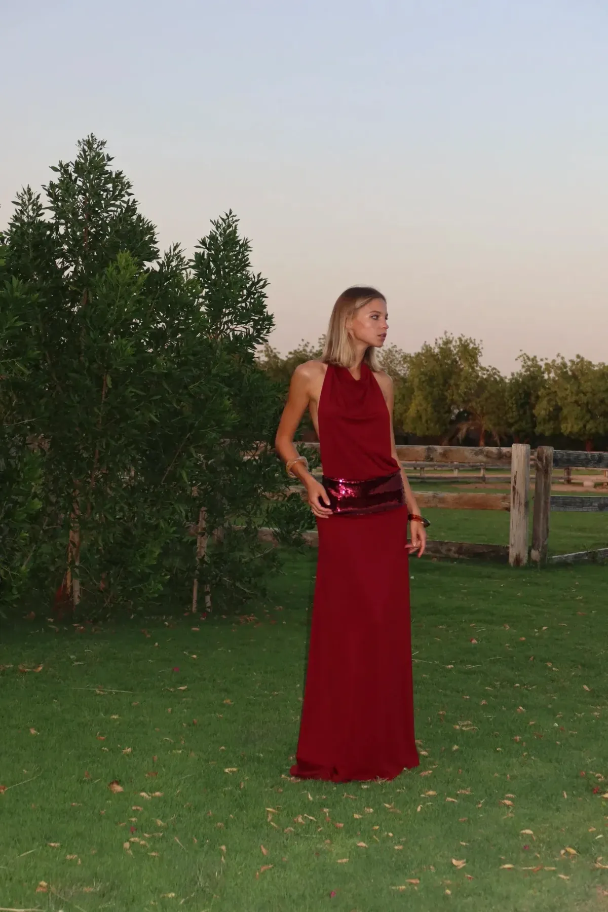 Ance Gria Adele Dress Red Sequin size 6 - Image 3
