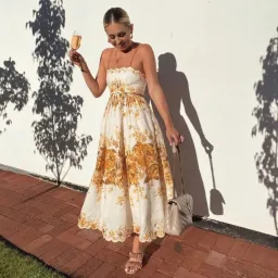 Zimmermann Aliane Scallop Midi Dress Size 2 / 12 AU for rent on The Volte - image 3