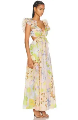 ZIMMERMANN POP RUFFLE SLEEVE MAXI for rent on The Volte - image 3