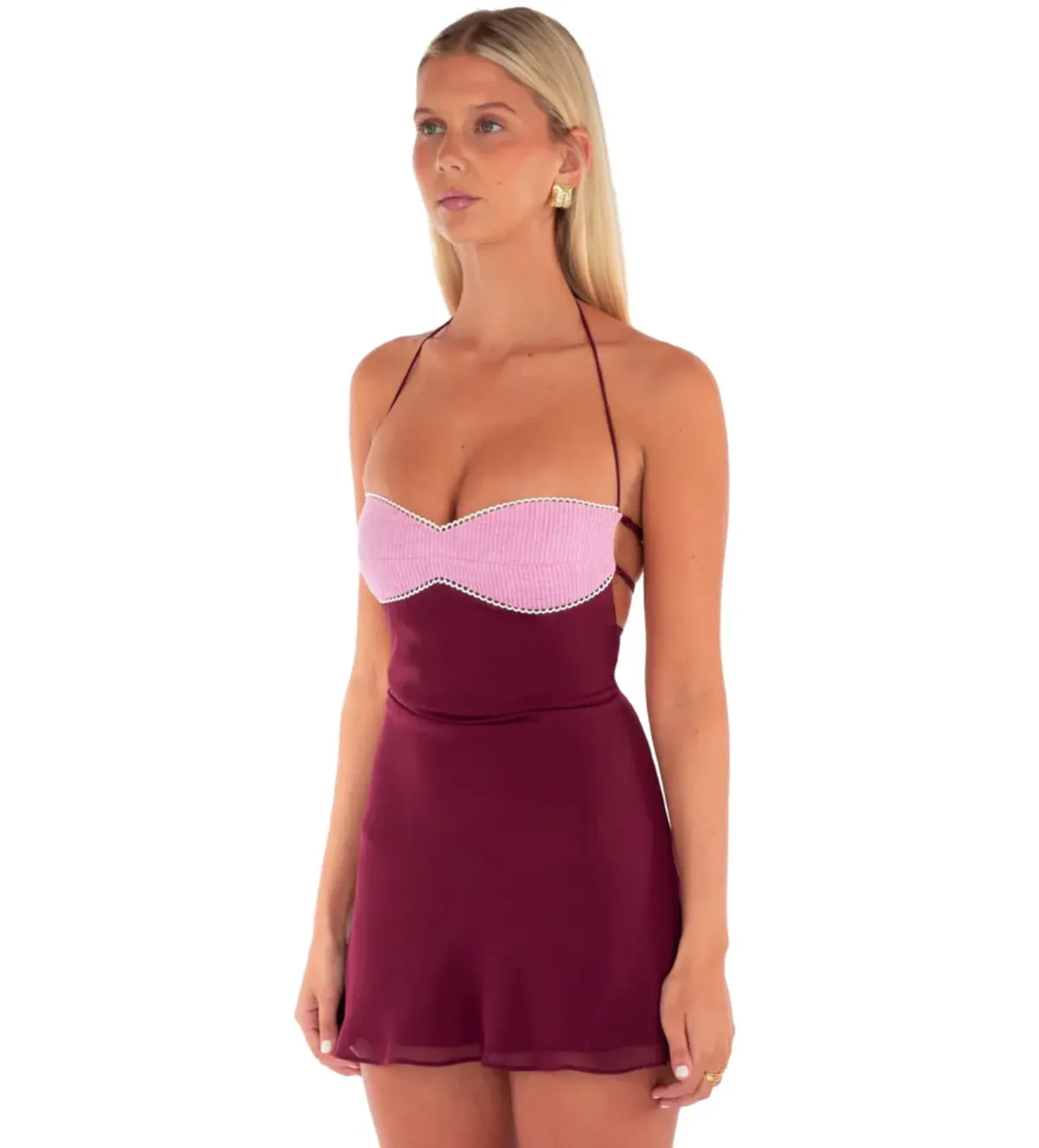 I Am Delilah Aubrey Mini Dress in Raspberry Size S/AU8 - Image 2