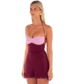 I Am Delilah Aubrey Mini Dress in Raspberry Size S/AU8 for rent on The Volte - image 2