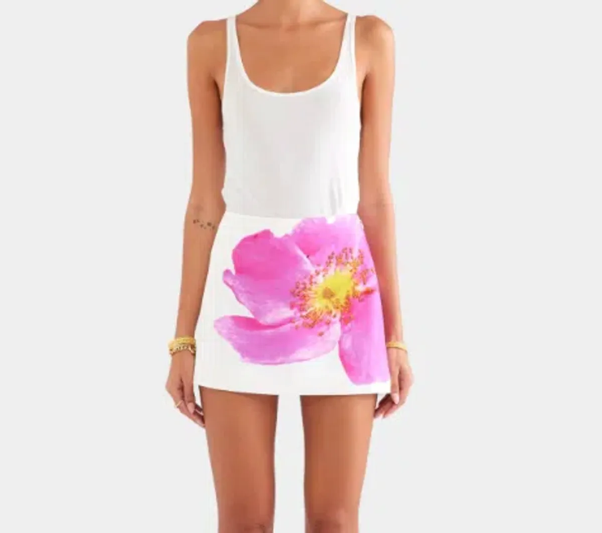 Venroy Beaded Silk Mini Skirt - Image 1