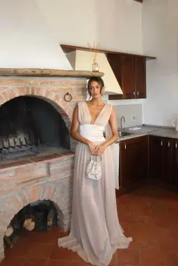 New ARCINA ORI Ramona Dress in Champagne - Size L / 12 AU Formal Gown for rent on The Volte - image 7