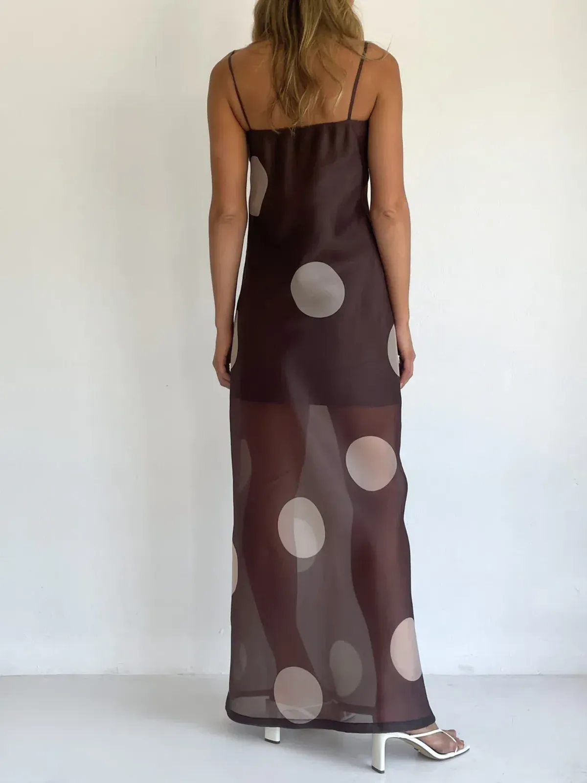 BY NICOLA MILA MAXI CHOC POLKA / SIZE 14 - Image 3