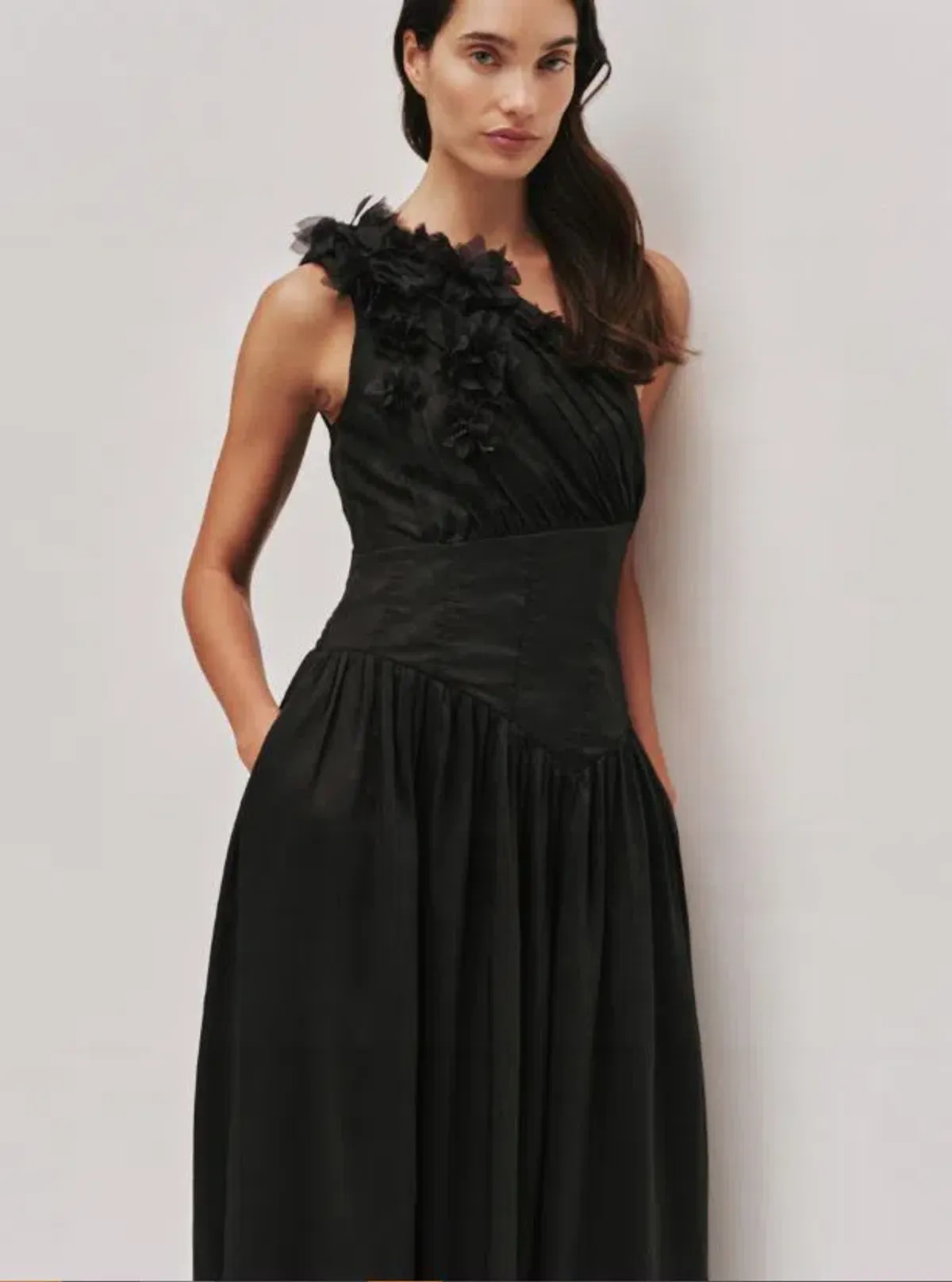 Aje Demi Midi Dress in Black Size 10 - Image 4