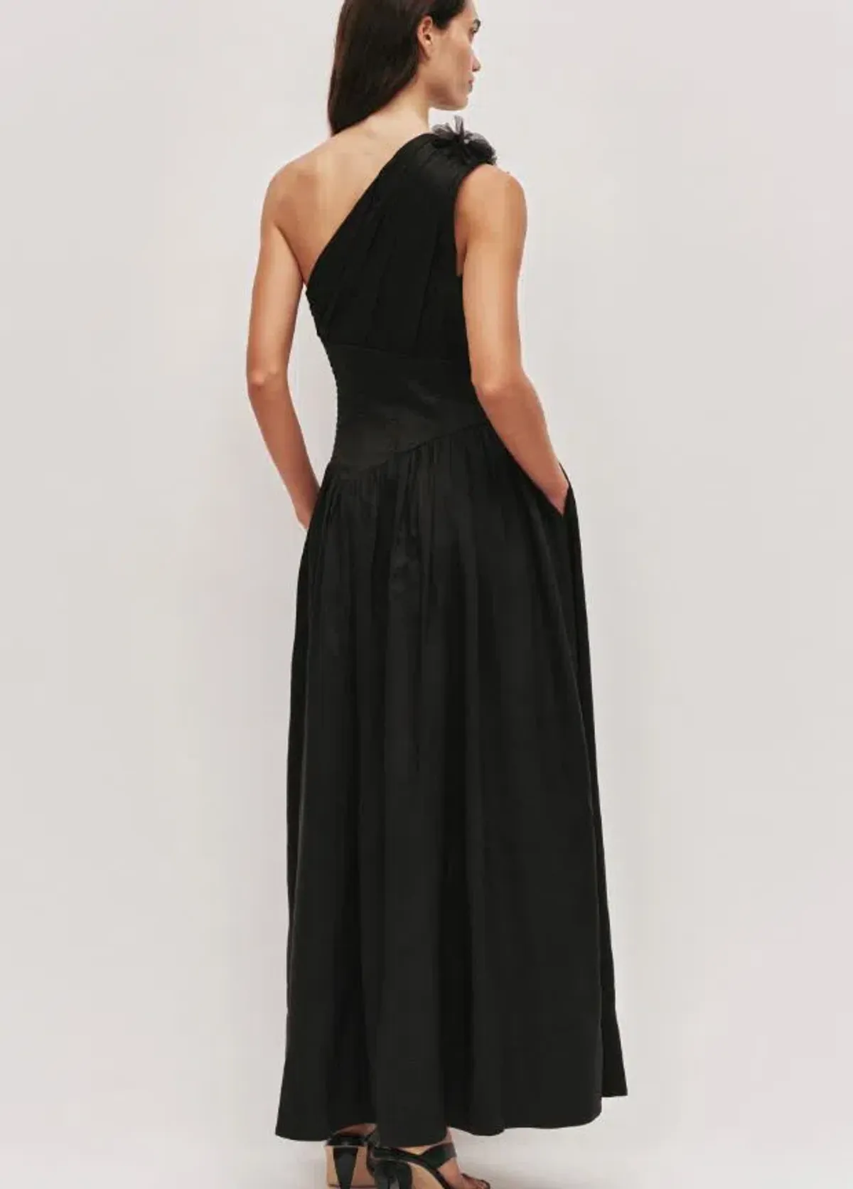 Aje Demi Midi Dress in Black Size 10 - Image 3