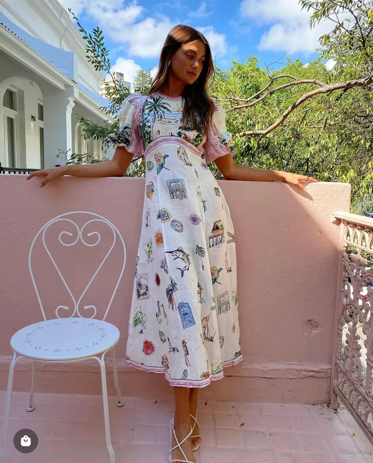 Alemais Sunset Midi Dress Size AU 12 - Image 6