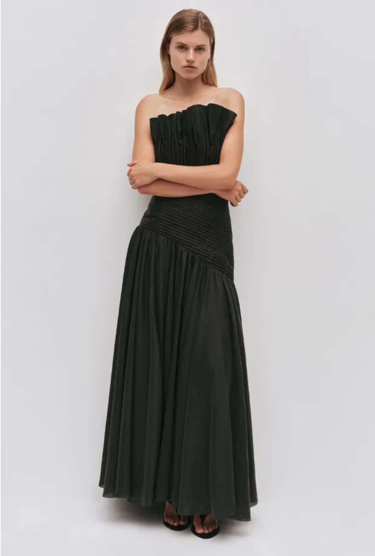 Aje Aquiline Maxi Dress in Hunter Green Size 6 - Image 1