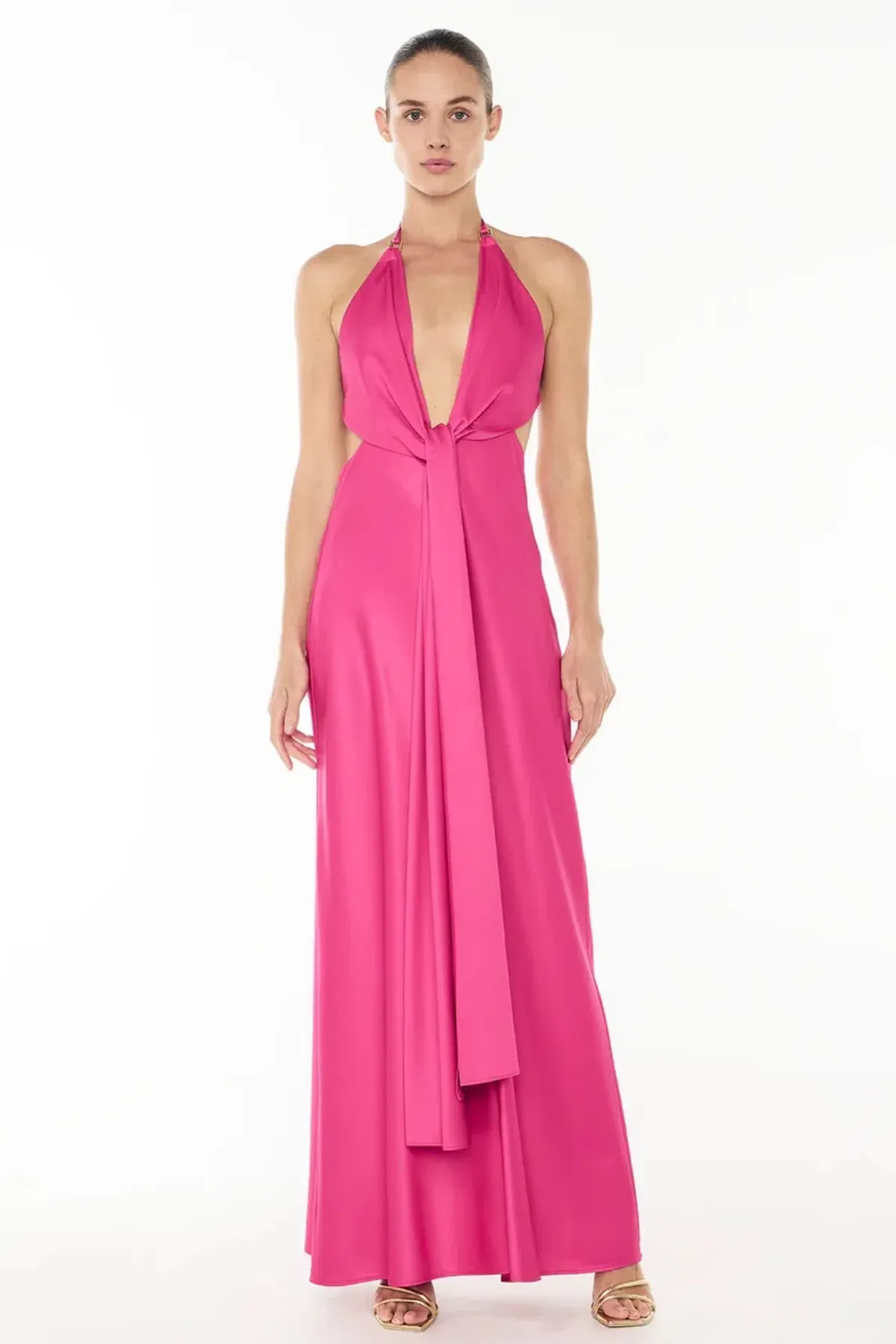 Evening Trance Slip Dress in Fuchsia by Manning Cartell Size 8 - Image 1