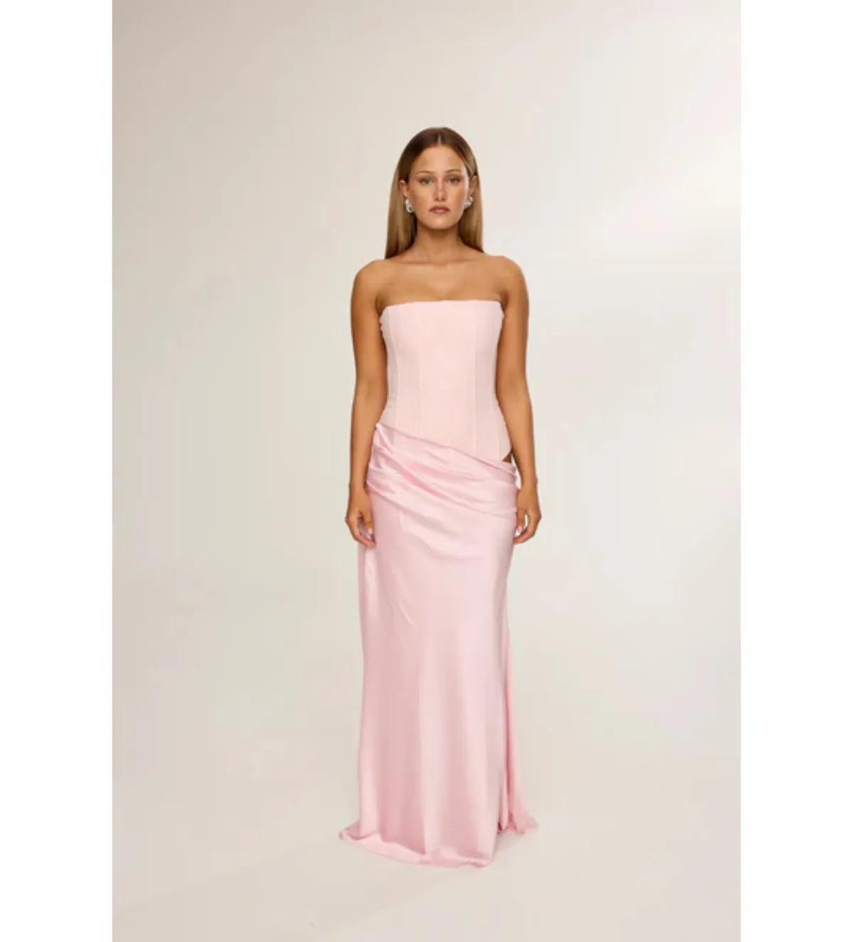 Hntr The Label Huxley Gown in Baby Pink Size XS/AU6 - Image 1