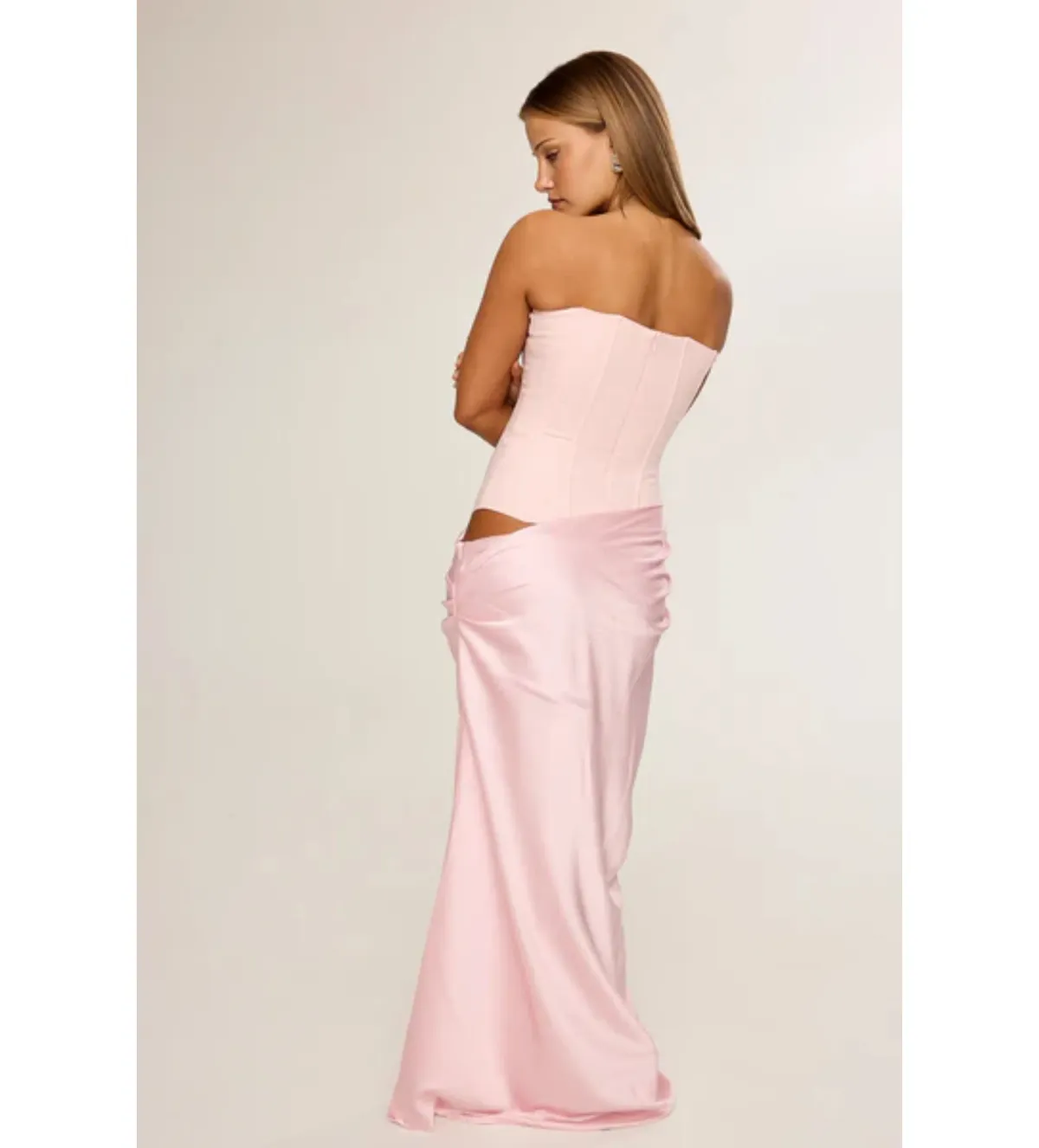 Hntr The Label Huxley Gown in Baby Pink Size S/AU8 - Image 3