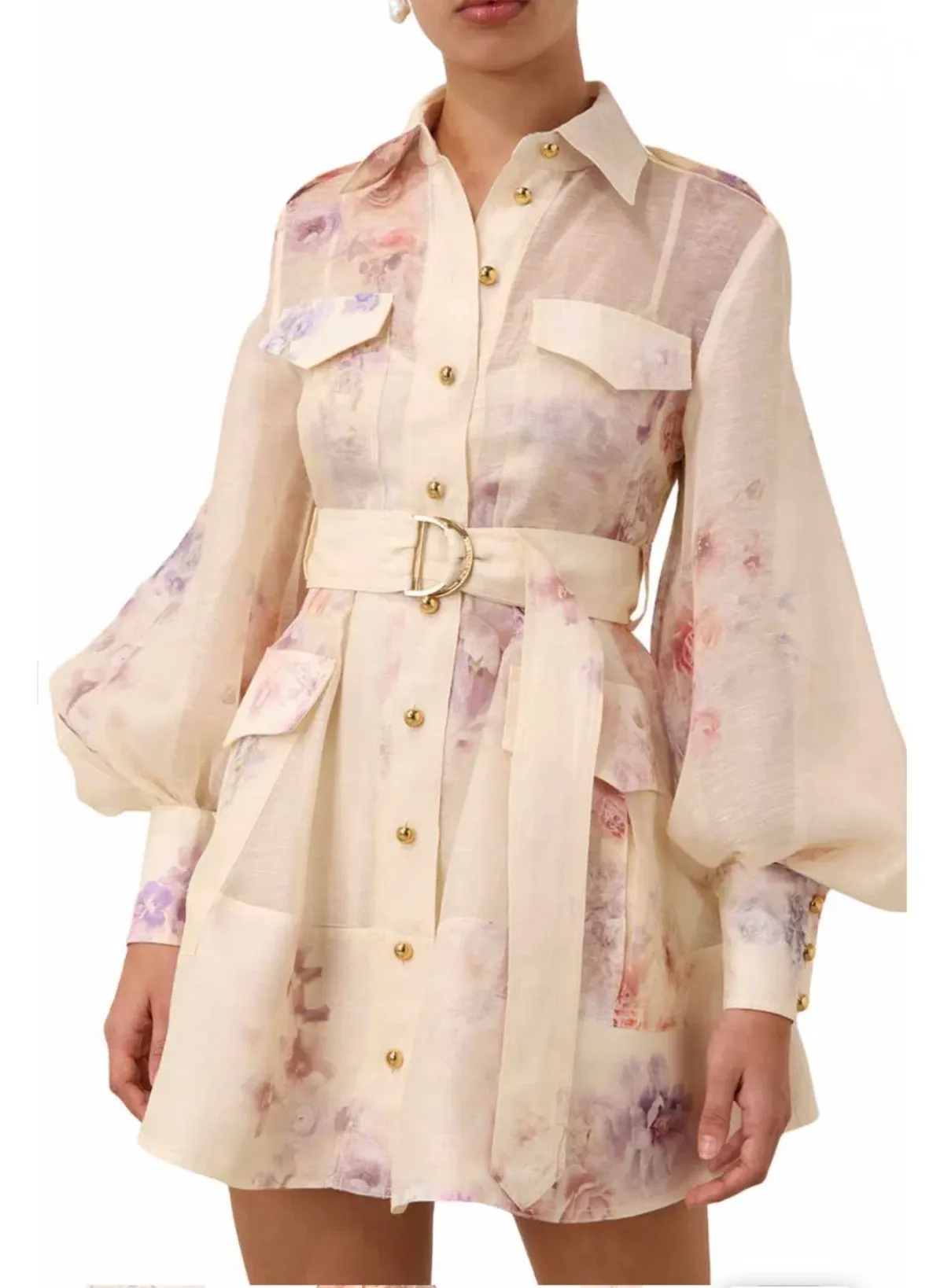 Zimmermann Hypnotic Utility Mini Dress - Image 1
