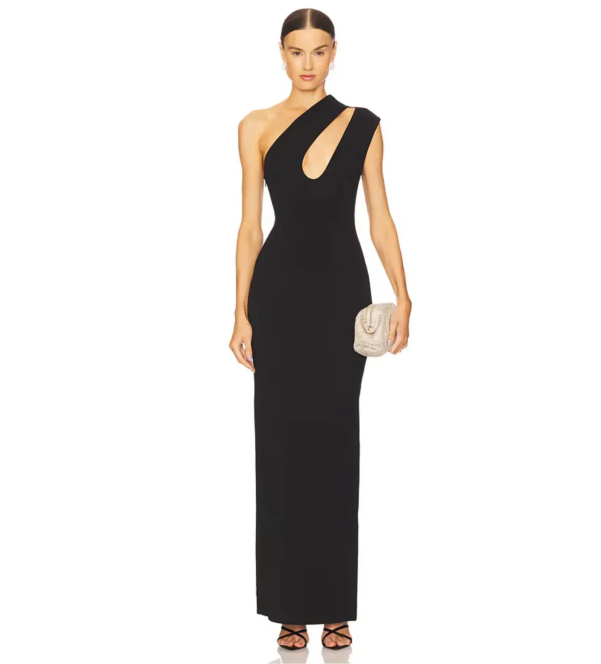 Solace London Krista Maxi Dress in Black Size AU6 - Image 2