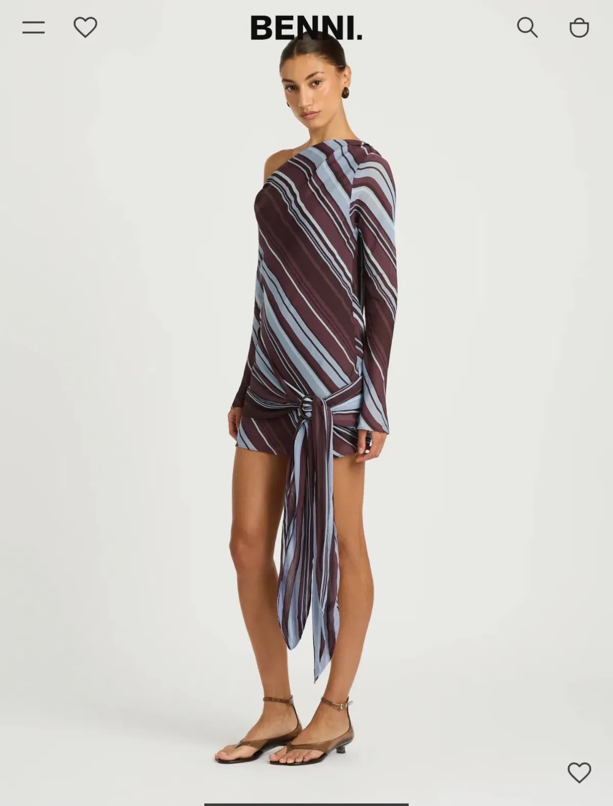 Benni Elise mini dress midnight stripe  - Image 2