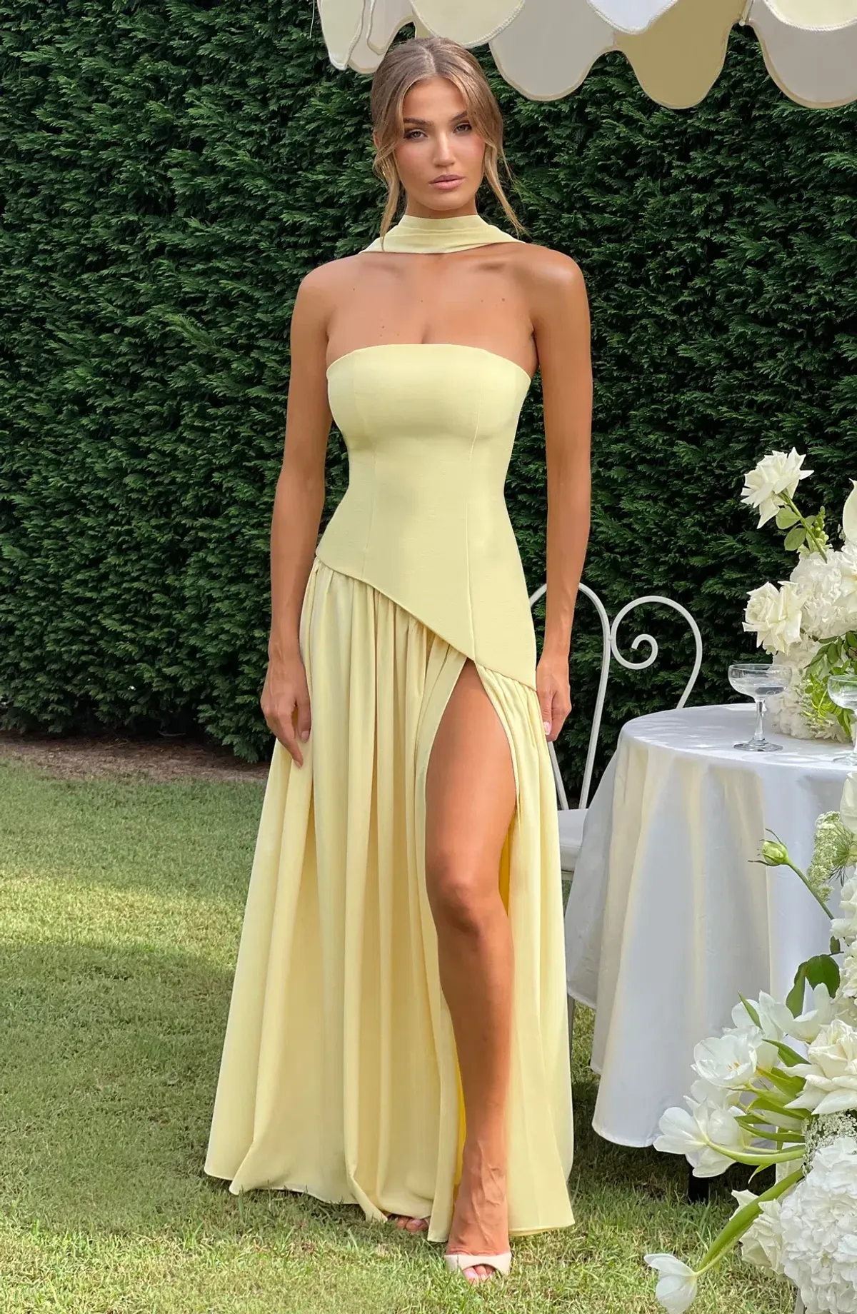 Baby Boo Maliyah Maxi Dress - Lemon Yellow (S) - Image 2