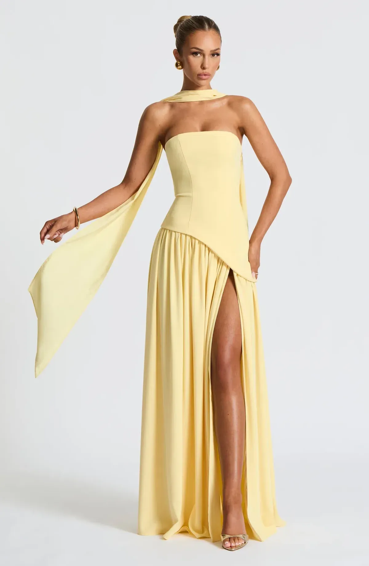 Baby Boo Maliyah Maxi Dress - Lemon Yellow (S) - Image 1