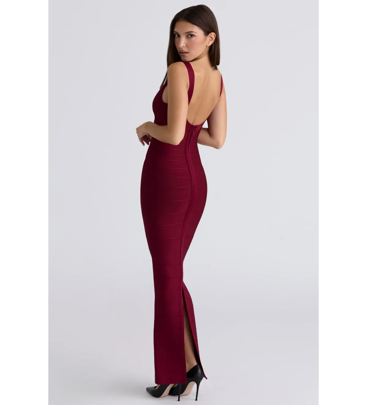 House of CB Bandage Maxi Dress in Ruby Size L/AU12 - Image 3