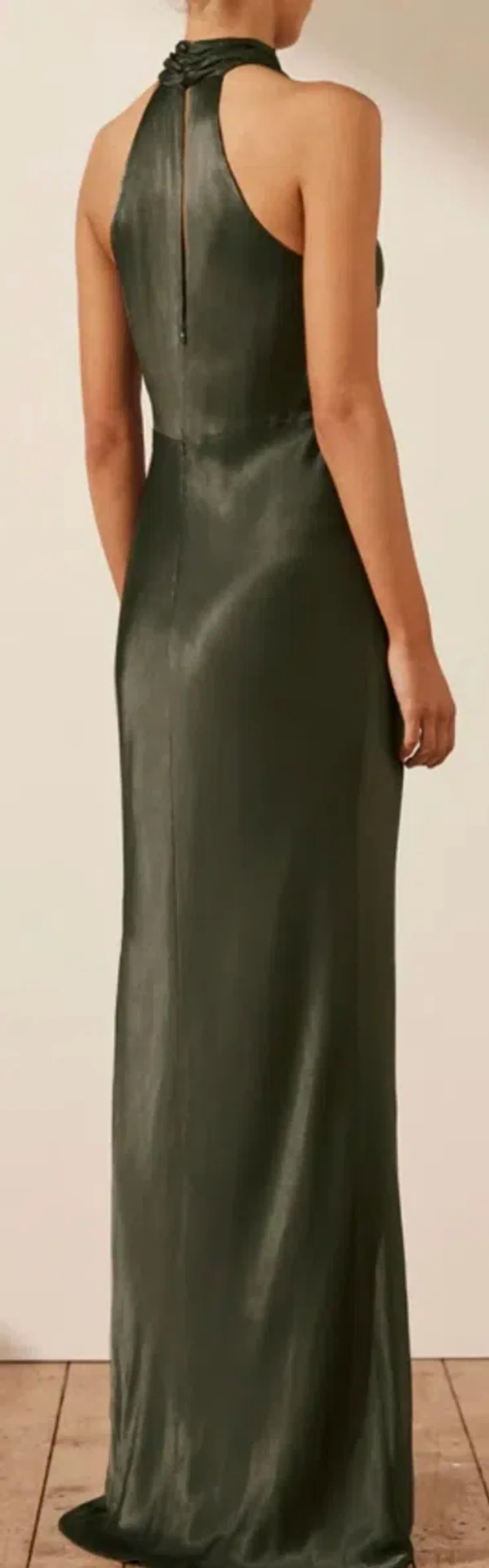 Shona Joy La Lune High Neck Twist Maxi Dress - Long Forest Size 6 - Image 2
