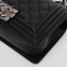 Boy Chanel Black Medium Handbag  for rent on The Volte - image 3