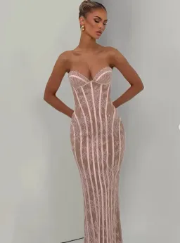BABYBOO SIAN MAXI DRESS BLUSH XS for rent on The Volte - image 1
