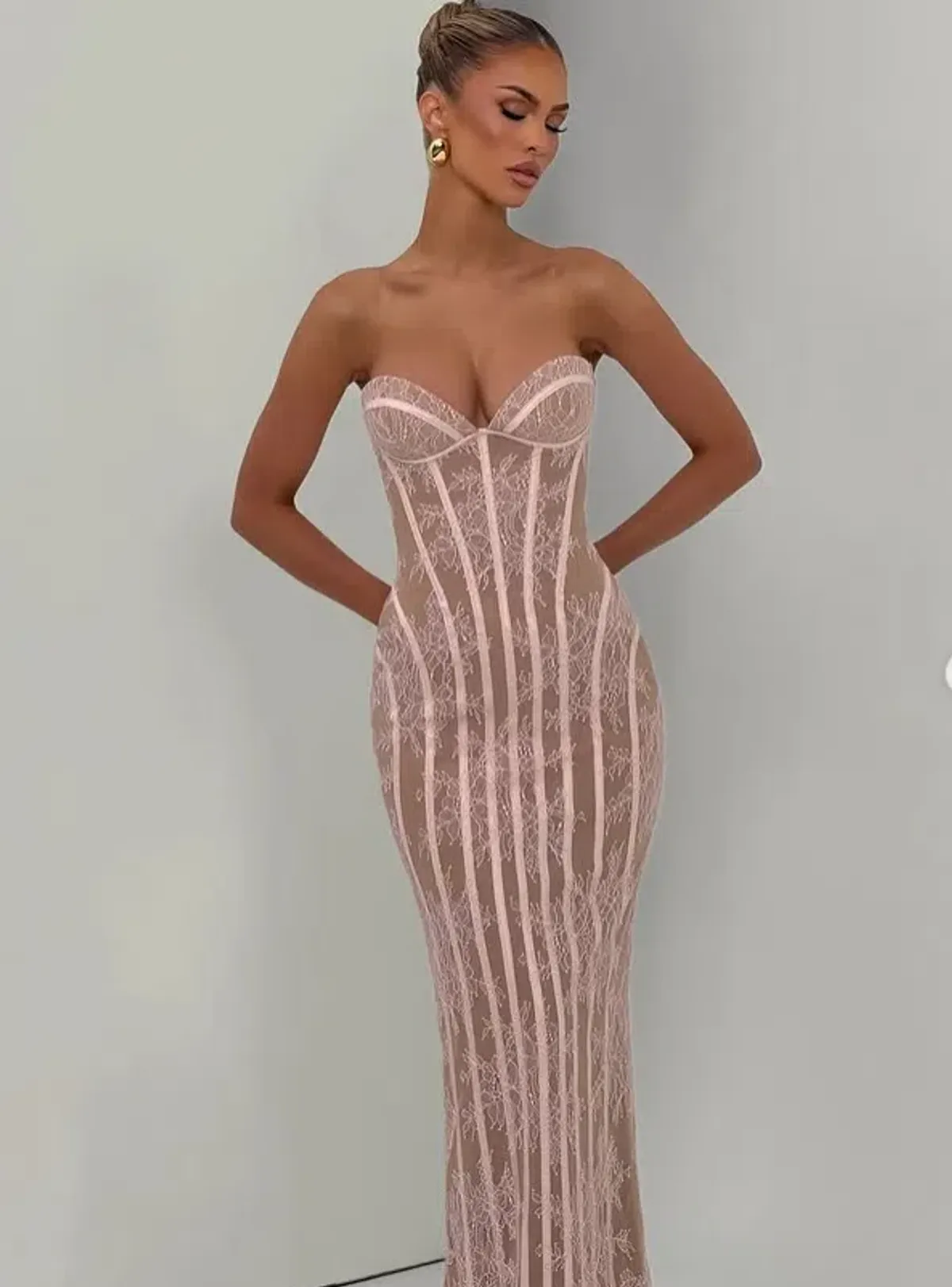 BABYBOO SIAN MAXI DRESS - BLUSH M - Image 1
