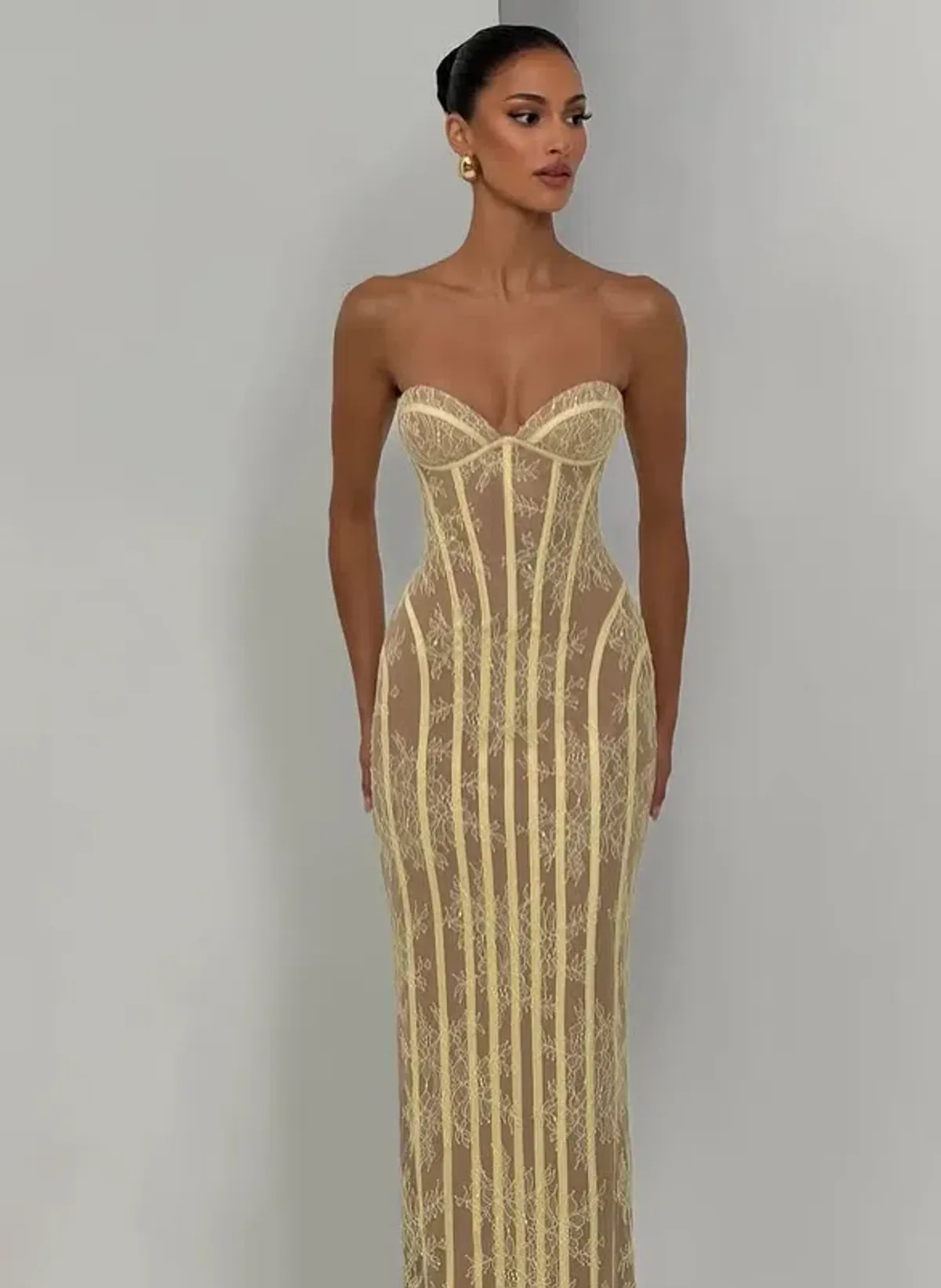 BABYBOO SIAN MAXI DRESS - LEMON XS - Image 1