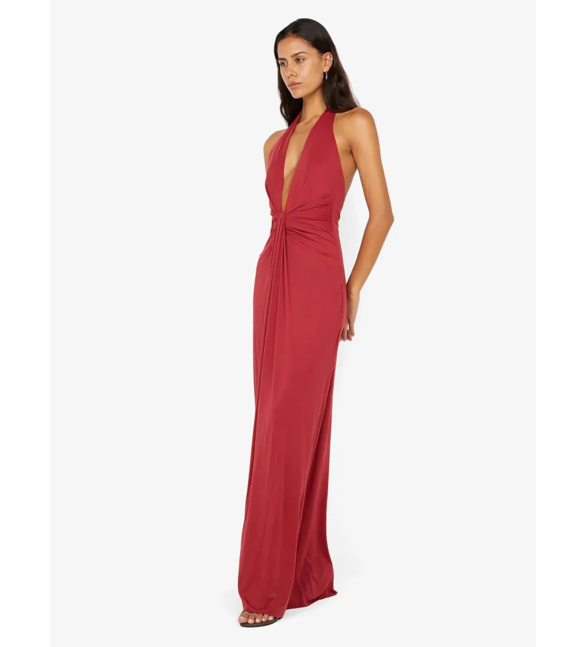 Bec & Bridge Susie Plunge Maxi Dress in Cherry Size AU8 - Image 2
