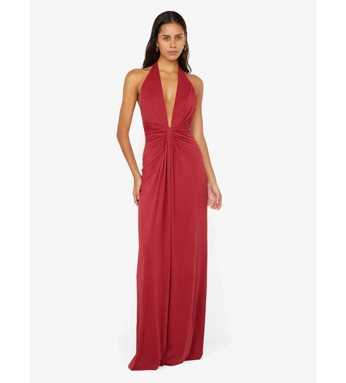 Bec & Bridge Susie Plunge Maxi Dress in Cherry Size AU12 - Image 1