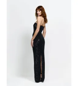 Effie Kats Thalia Gown in Black Sequin Size XS/AU6 for rent on The Volte - image 2