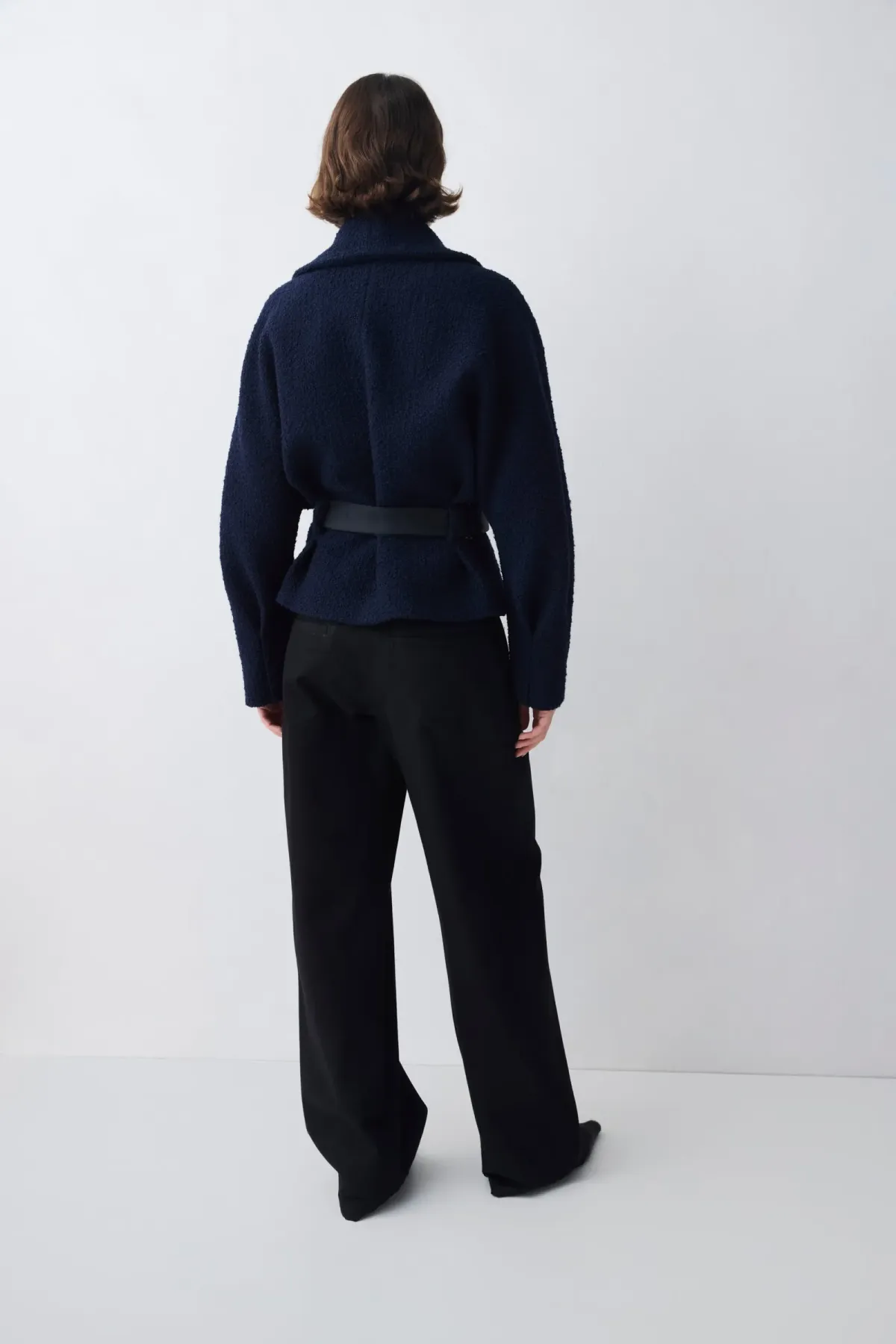 Bianca Spender Boucle Tweed Evolve Jacket Navy Size 8 - Image 5