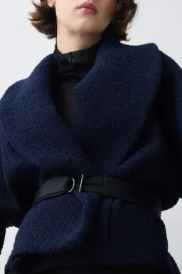 Bianca Spender Boucle Tweed Evolve Jacket Navy Size 8 for rent on The Volte - image 1