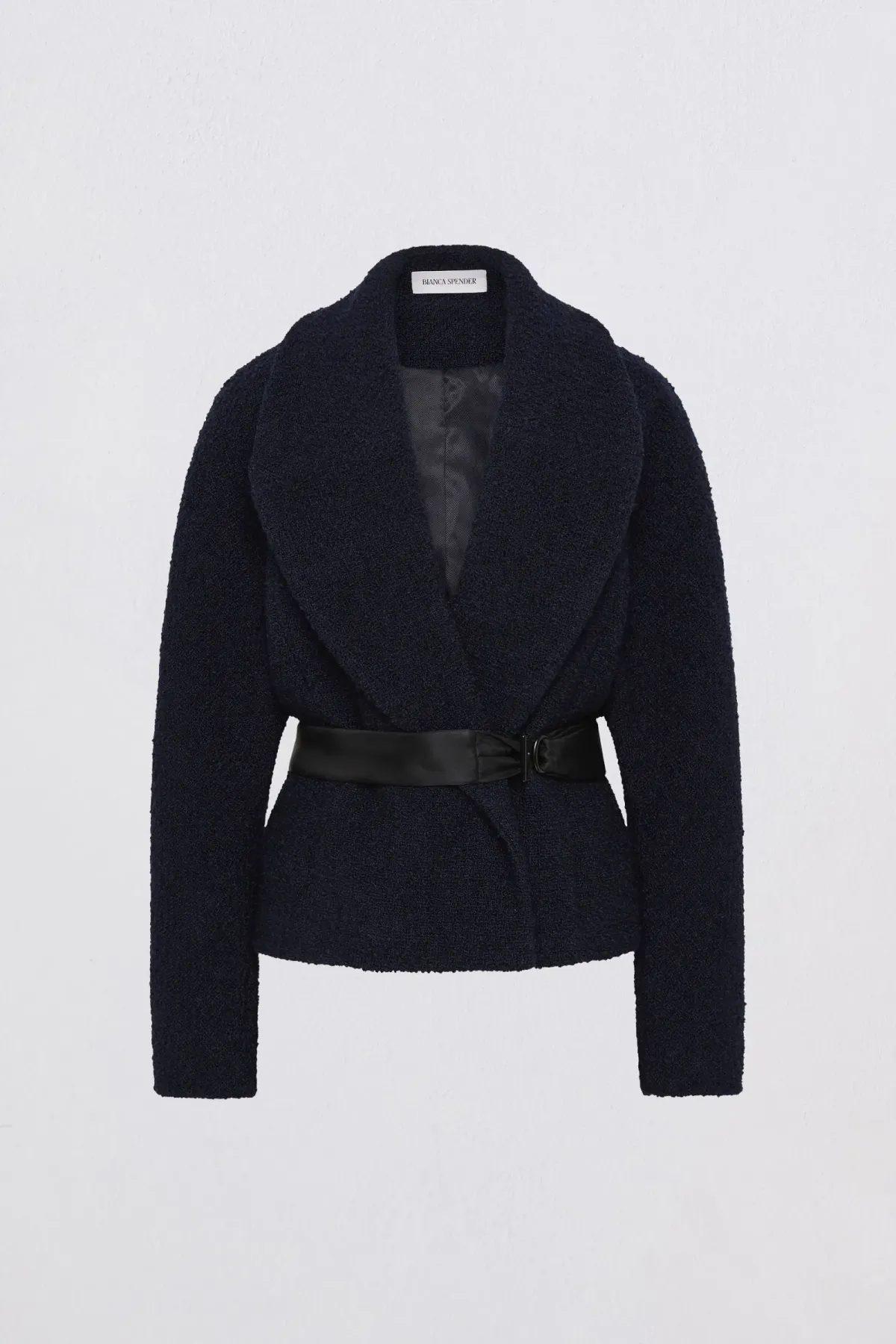 Bianca Spender Boucle Tweed Evolve Jacket Navy Size 8 - Image 6