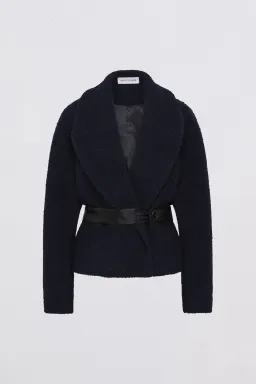 Bianca Spender Boucle Tweed Evolve Jacket Navy Size 8 for rent on The Volte - image 6