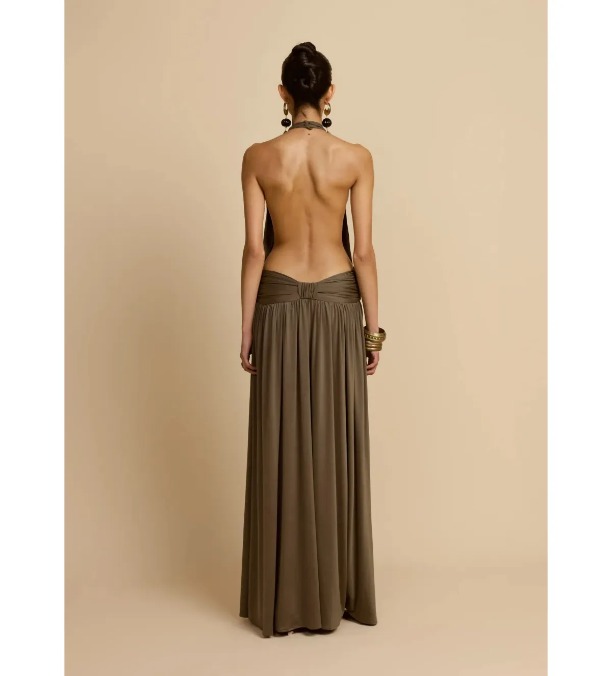 Arcina Ori Santina Dress in Khaki Size M/AU10 - Image 3